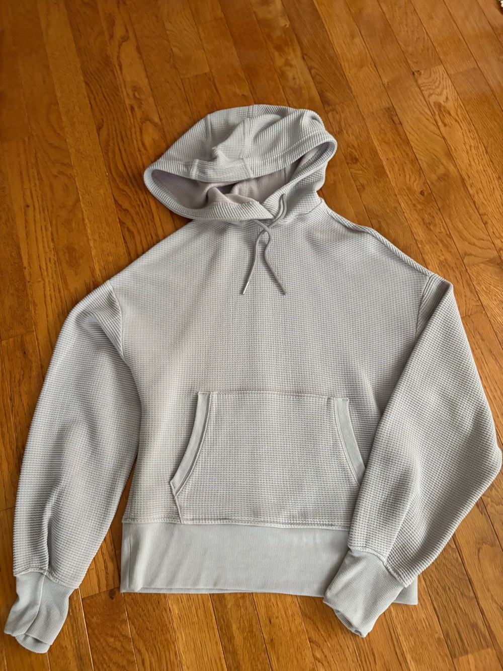 Light lilac Women's Waffle Knit Hoodie Sweater